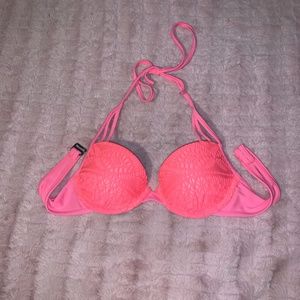 Neon Pink Push-Up Swim Top